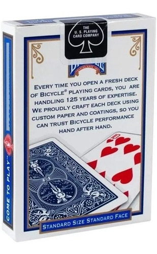 Pack 2 Bicycle Standar / Naipe Cartas Azul Y Rojo