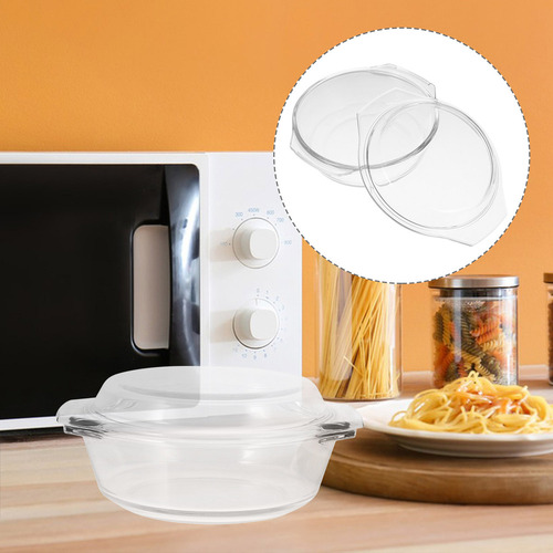 Cazuela De Vidrio Apta Para Microondas Y Horno Con Tapa