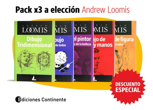Pack 3 Libros - Dibujo De Loomis A Elección Con Descuento