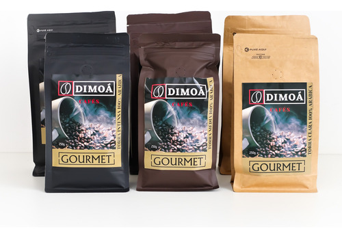 Kit 4 Café Gourmet Em Grãos Dimoá 250g Torrado = 1kg