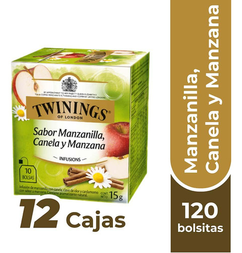Twinings Té Manzana / Canela / Manzanilla X120 Bolsitas