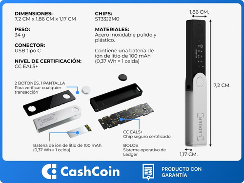 Imagen 6 de 10 de Ledger Nano X - Hardware Wallet Bluetooth