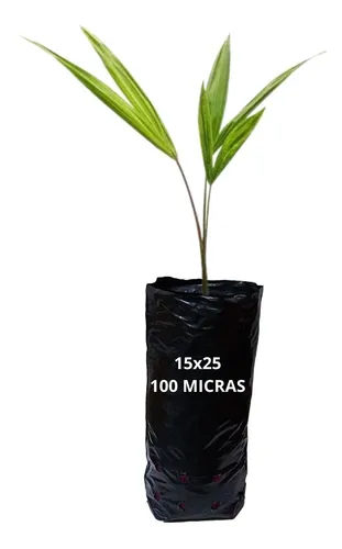 Saco Saquinho Plástico Para Mudas Preto 15x25cm 500 Unidades