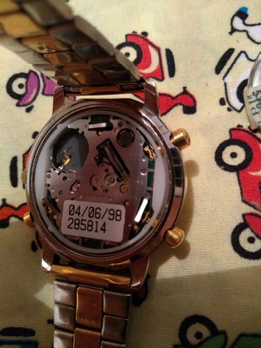Relógio Cosmos Anos 90 Vintage Dourado E Prata Antigo