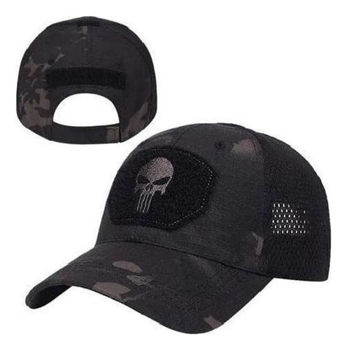 Gorra Táctica Militar De Camuflaje Con Logotipo De Calavera