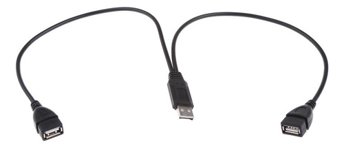 Cable Dual Usb De Carga Y Transferencia De Datos Con 2 Conec