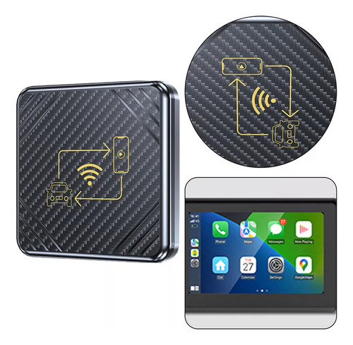 Wireless Carplay Android Auto Smart Ai Box Gold
