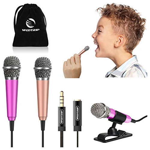 [2pcs] Mini Micrófono, Micrófono De Karaoke Vocal Y D...