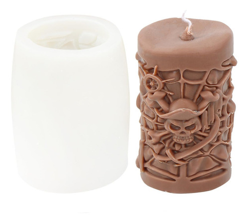 Molde De Silicona De Calavera Pirata, Moldes De Velas De Hal