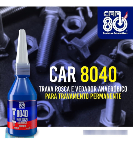 3un Trava Rosca Prisioneiro Parafuso Torque Alto Car80 8040