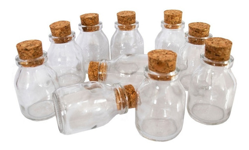 Imagem 1 de 7 de 15 Potes De Vidro Tampa Rolha 50ml Frasco