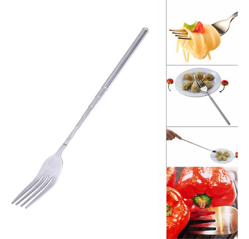 Tenedor Extensible Para Postre, Cubiertos Portátiles