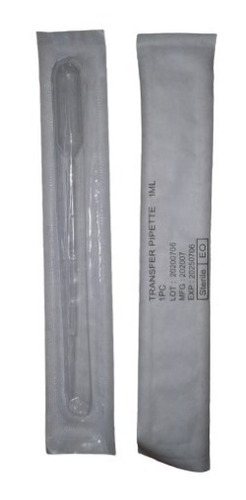 Imagen 1 de 5 de Pipetas Pasteur Esteril 1ml X 500 Embolsadas De A Uno