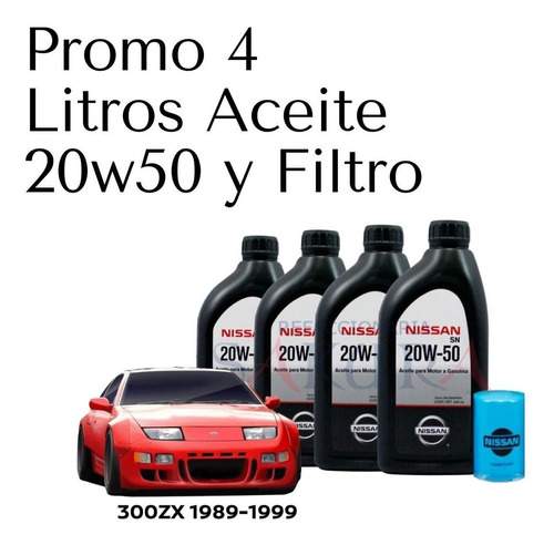 4 Litros De Aceite Y Filtro 300zx 1994 Nissan