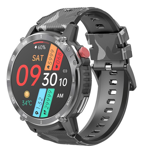Reloj Inteligente Smartwatch Para Deportes Al Aire Libre De Caja Plateado
