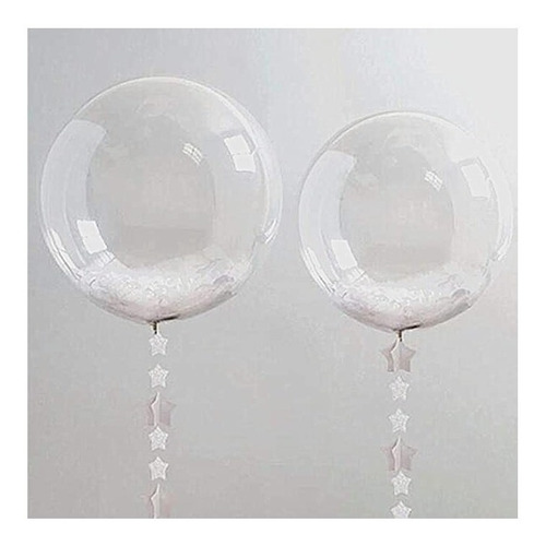 Globo Burbuja 24 Pulgadas Transparente Mayor Bobo X 50 Unid