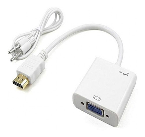 Convertidor Hdmi A Vga Con Cable De Audio 3.5