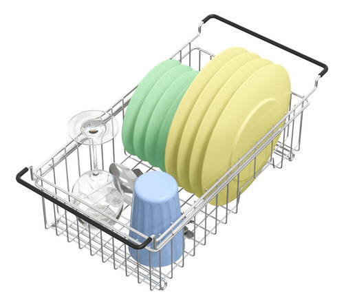 Escurridor De Platos Extensible De Acero Inoxidable 304