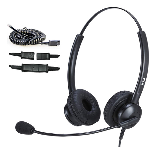 Mkj Auriculares Telefonicos Para Telefonos De Oficina, Auric