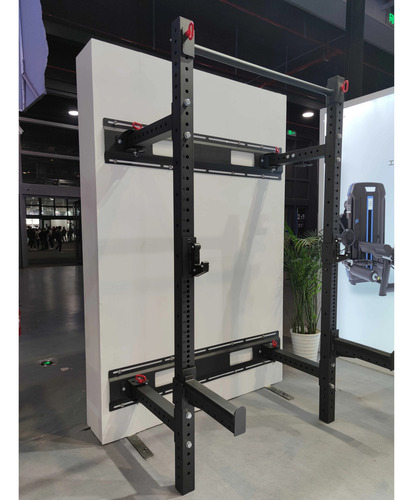 Rack Plegable Jaula De Potencia Multifuerza Amurable Estructura Negro Tapizado NA