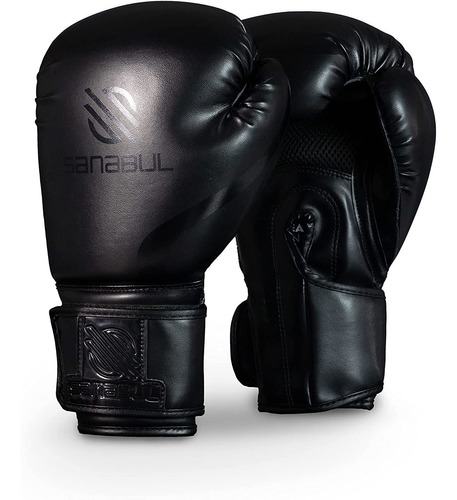 Guantes De Boxeo De Gel Sanabul , 16 Oz , Negro Completo