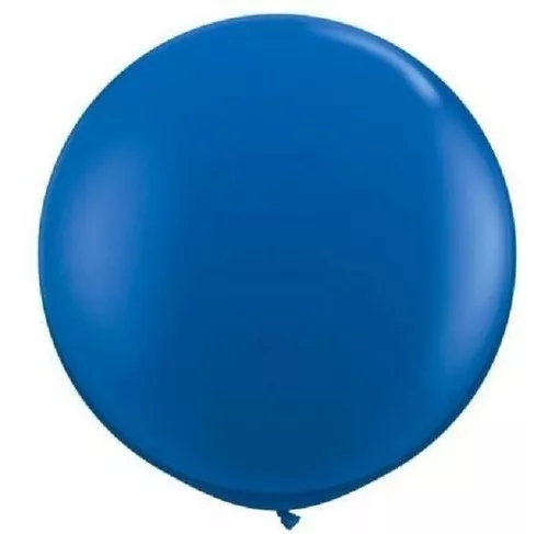 3 Globos Latex Gigantes Esféricos #36 Helio Color Azul Royal