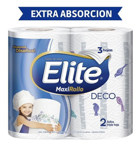 Imagen 2 de 3 de Toalla Nova De Papel Elite Maxi Rollo Deco 2x20 Metros !!