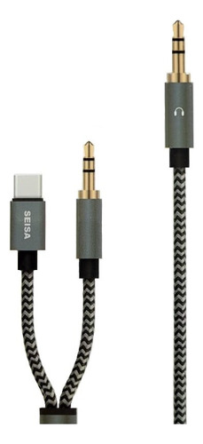 Cable Adaptador 2 En 1 Aux A Usb Tipo C - Aux 120cm