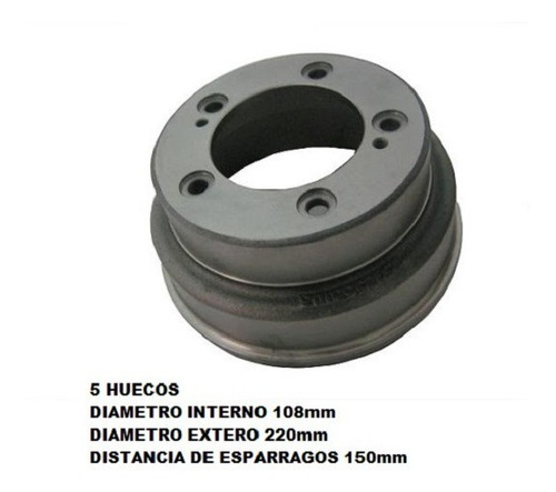 Tambor Freno Trasero Hyundai Camion H100 1993-2004