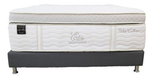 Imagen 2 de 2 de Colchón Premium Elite Semidoble + Base Cama Split