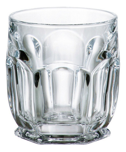 Vaso Whisky Cristal Bohemia Tallado Safary Set X 6 250ml