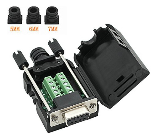 Conector De Conexión Yiovvom Db9 Rs232 D-sub Hembra Y Ma