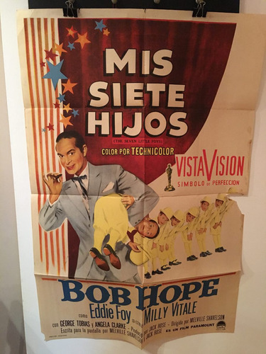 Afiche De Cine Original Original - Bob Hope - Mis 7 Hijos