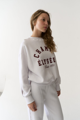 Buzo Con Envivado En Manga Y Estampado Centro Muniekshop