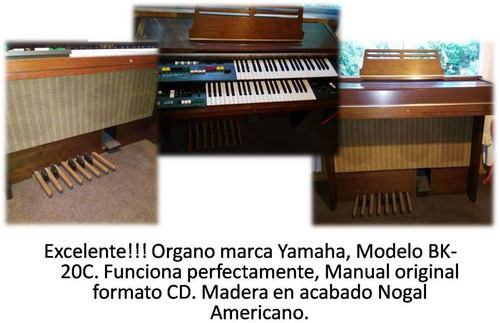 Organo Marca Yamaha Modelo Bk-20c Manual Original Digital
