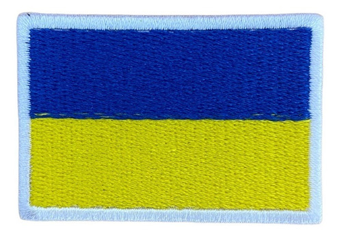 Parche Bordado Bandera Ucrania -  8x5 Cm