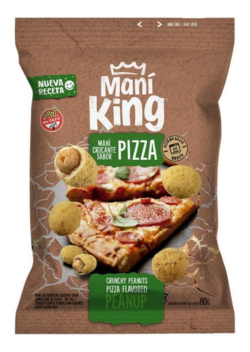 Maní King Japones Sabor Pizza Salado 80g Fullescabio Oferta