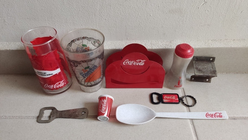 Colección 9 Artículos Cocacola Vaso Destapador Servilletero