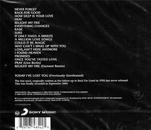 Cd Never Forget The Ultimate Collection - Take That