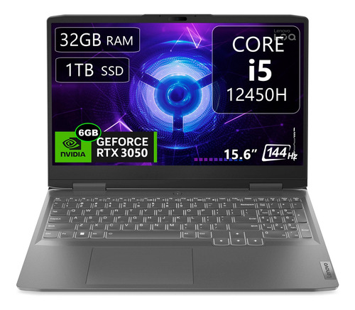 Lenovo Loq 15irh8, Core I5-12450h, 32gb, 1tb, Rtx3050 6gb