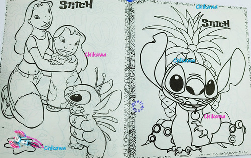 20 Libro Para Colorear Stiich + 20 Cajitas Crayones (8) :)