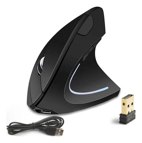 Mouse Vertical Ergonómico Usb Recargable Dual Mode 24hz