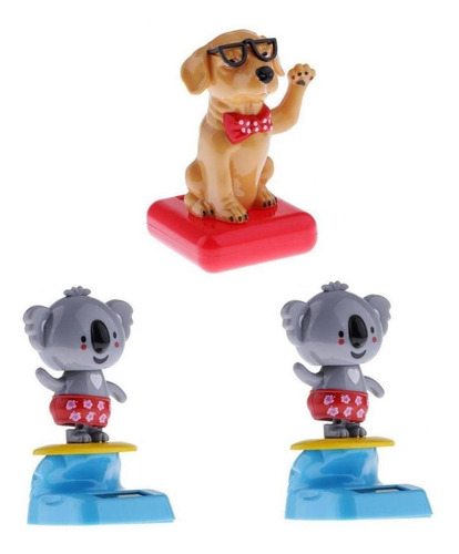 Imagen 1 de 3 de 3 Piezas De Baile Con Energía Solar Bobble Head Toy Decor