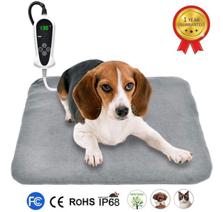 para perros y gatos Manta con almohadilla térmica para mascotas alfombrilla térmica para reptiles fuente de alimentación USB alfombra para mantener caliente temperatura ajustable Grande 