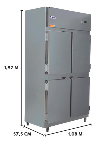 Frilux Rf-064e geladeira industrial comercial 4 portas inox 675 Lt 127V