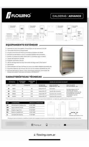 Caldera Electrica Flowing Advance Sc-30 (Usado)