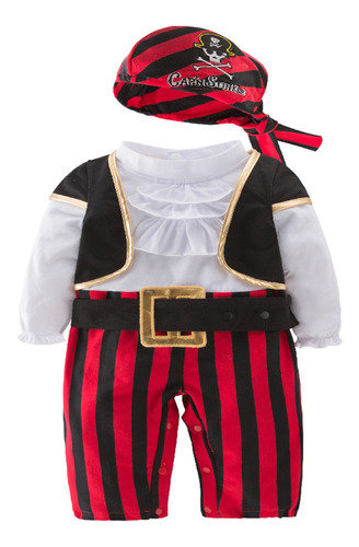 Disfraz De Pirata Talla 12-18 Meses Para Niño, 4 Piezas,