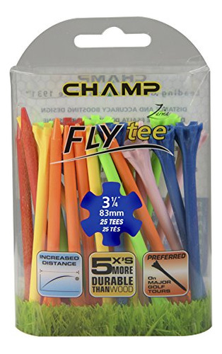 Tees De Golf Champ Zarma Flytee 3-1/4puLG (25 Unid.)