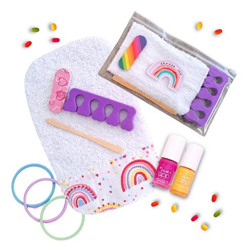Kit Cosmético Para Niñas Esmaltes X 3 + Set De Accesorios