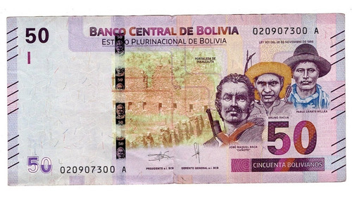 Bolivia - Billete 50 Bolivianos - 020907300 A